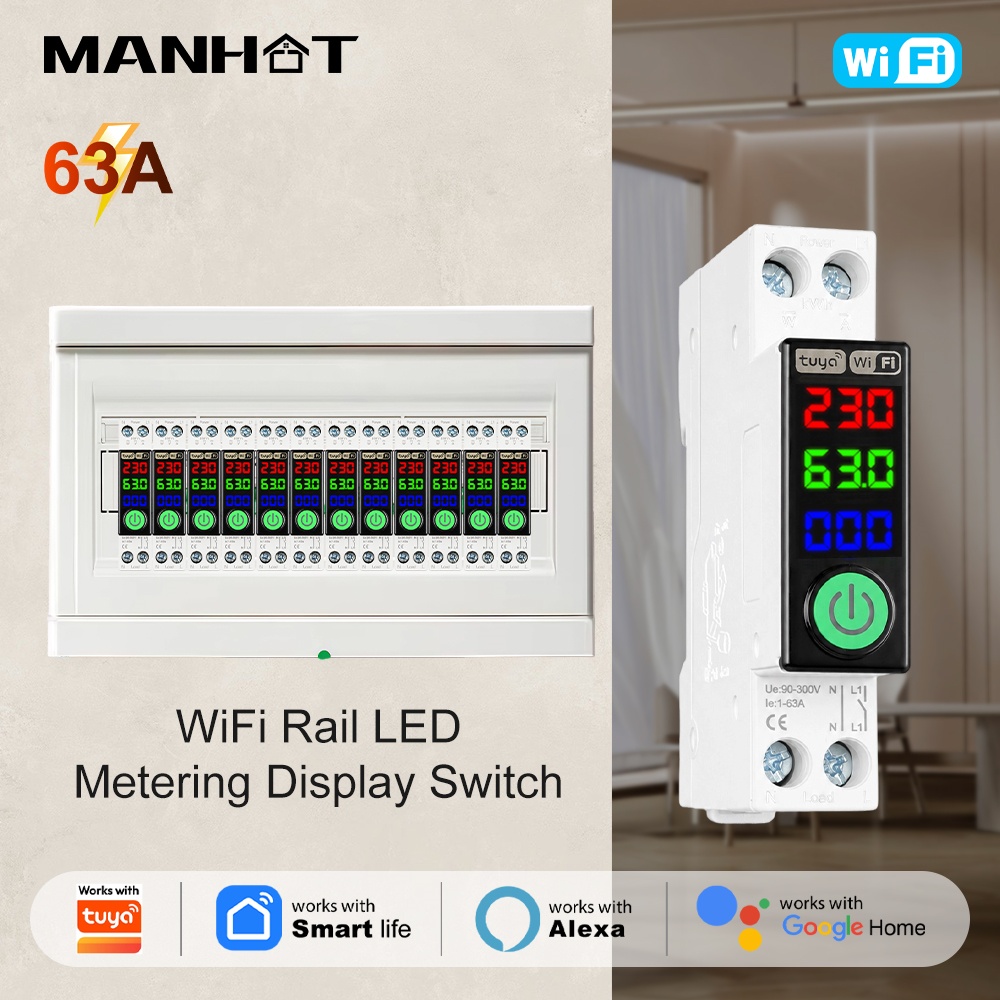Manhot WiFi Circuit Breaker LE - Energy Monitor Meter recension och pris
